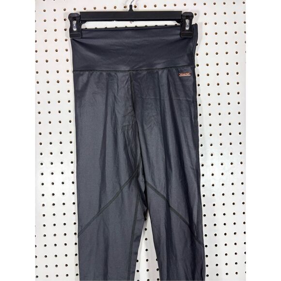 Sweaty Betty black shimmer mesh insert leggings size Xs - Picture 3 of 9